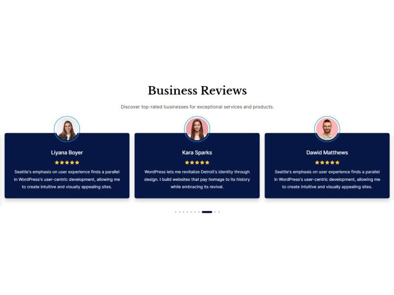 Review Carousel with Remote Bullets